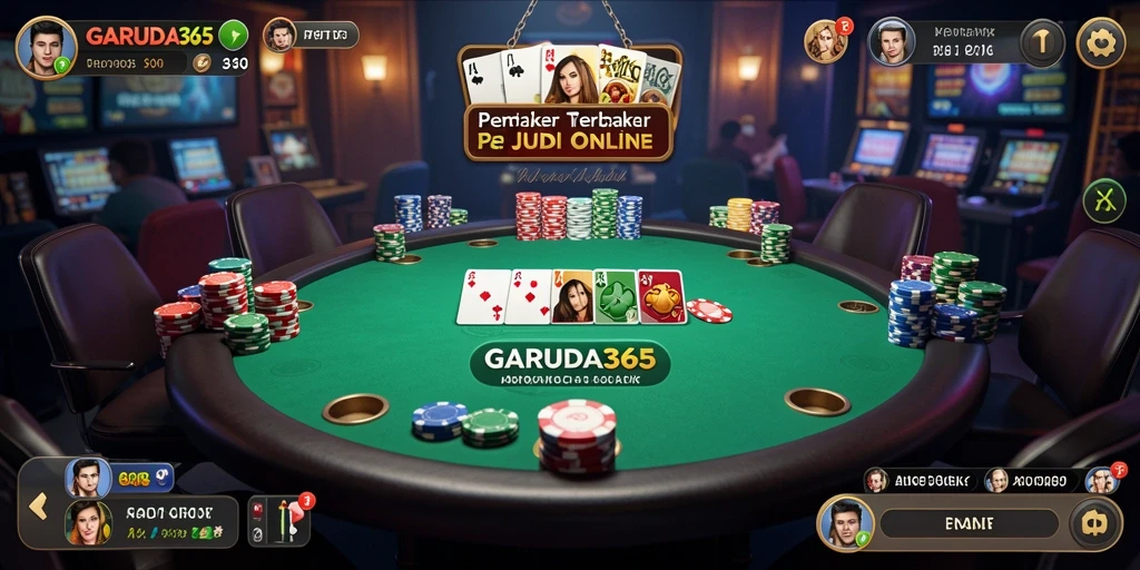 Screenshot GARUDA365 menampilkan aksi seru dalam permainan Poker.