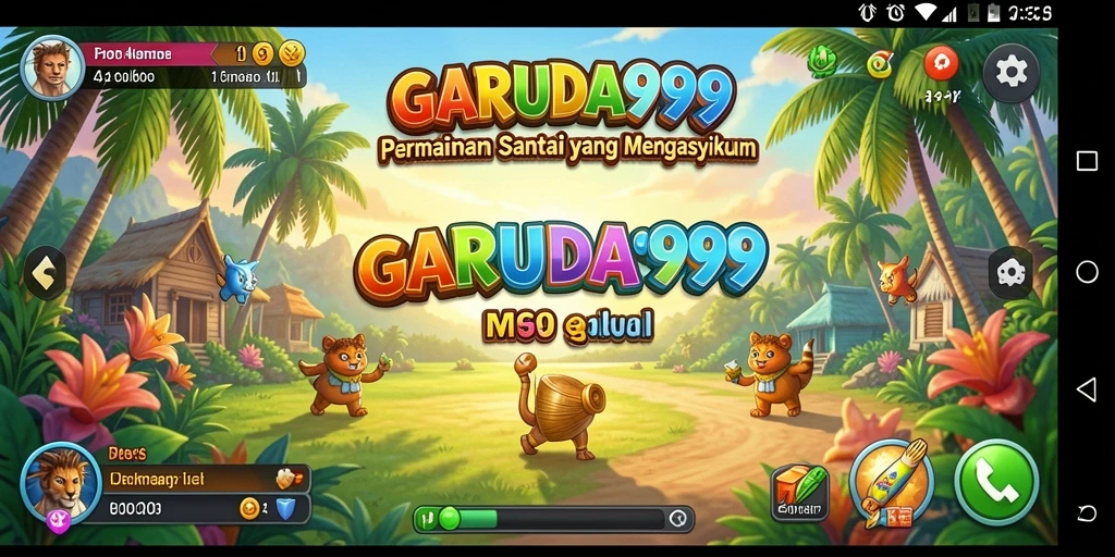Tampilan gameplay <strong>GARUDA999</strong> yang ceria dan menyenangkan.
