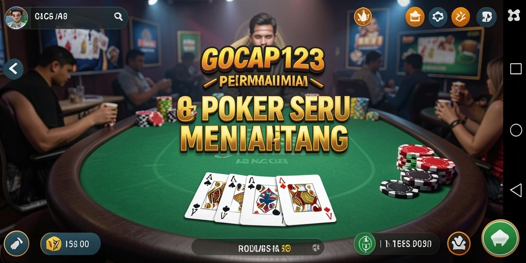 Screenshot GOCAP123 menampilkan gameplay poker yang menarik dan seru.