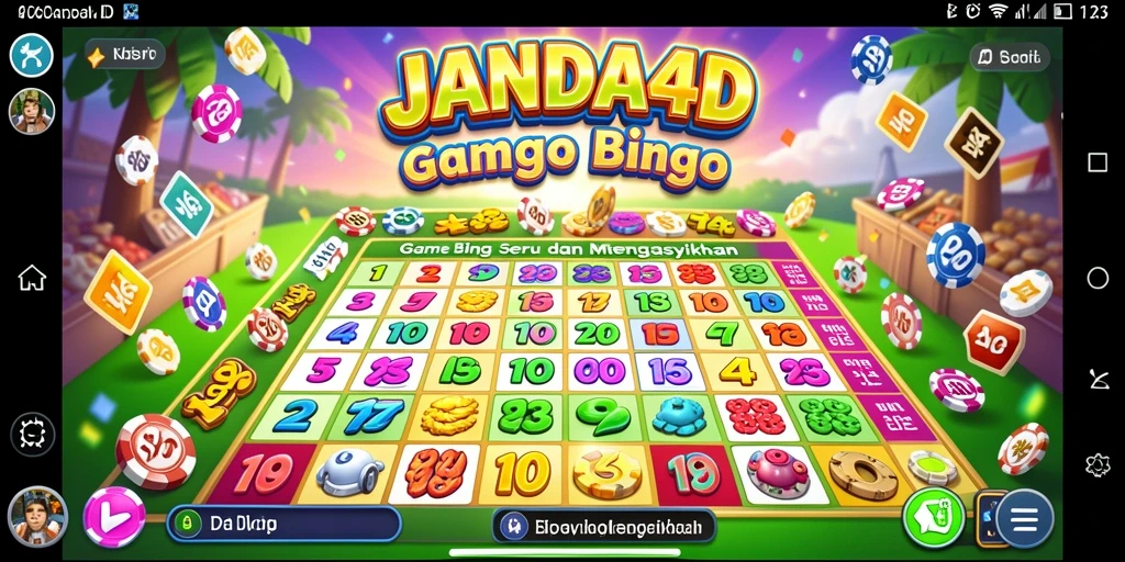 Tampilan gameplay Bingo yang seru dan interaktif dalam JANDA4D.